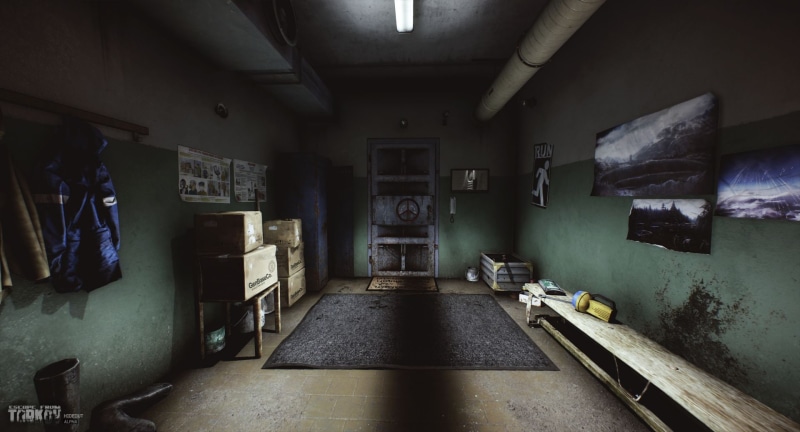 domestic room, first-person shooter, old, building, built structure, War Game, absence, empty, furniture, illuminated, day, lighting equipment, no people