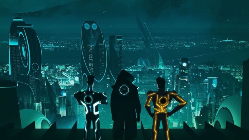 glass - material, video games, futuristic, real people, Escape from Argon City, lifestyles, nature, 1080P, men, adult, outdoors, people, Tron