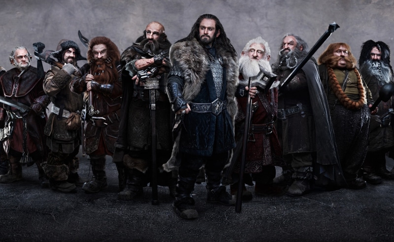 architecture, adult, crowd, large group of people, young men, Movies, gun, Dwarves, photographer, weapon, full length, men, Hobbit, group of people, brown