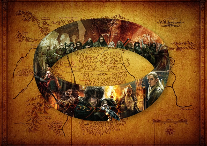The Hobbit, Tauriel, The Dwarves Of Erebor, The One Ring, Bilbo Baggins, Legolas, 2K, Map