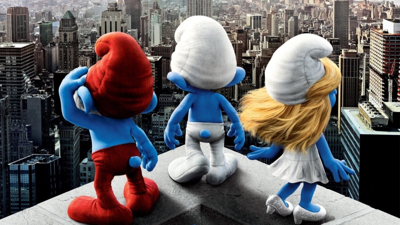 clothing, store, city, city Life, The Smurfs, downtown District, dwarves, mannequin, building exterior, urban Scene, sculpture, 1080P, urban Skyline, building