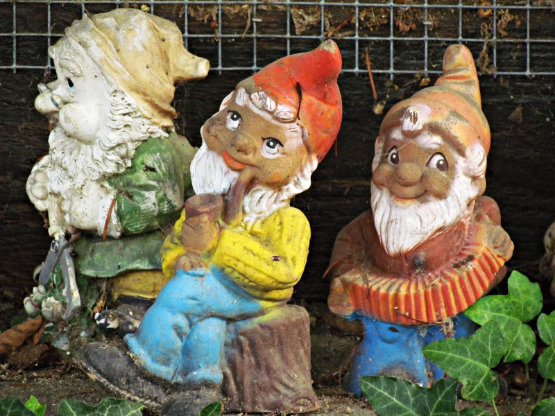 ornament, creativity, no people, dwarves, outdoors, art and craft, religion, day, human representation, close-up, figurine, gnome, multi colored, statue