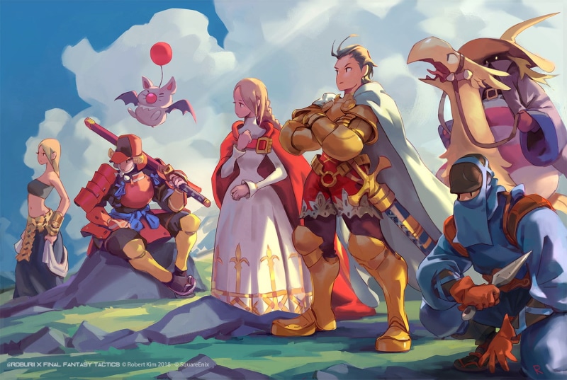 costume, figurine, celebration, sky, sculpture, Final Fantasy Tactics, clothing, male likeness, stage, Final Fantasy, 720P, art and craft, festival, full length