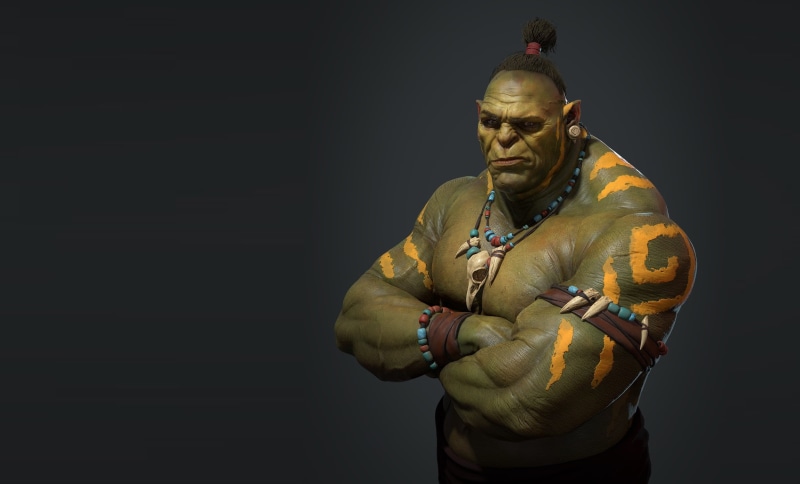 Pavel Protasov, art, fantasy, 1080P, mood, Orc, Tribal Ork
