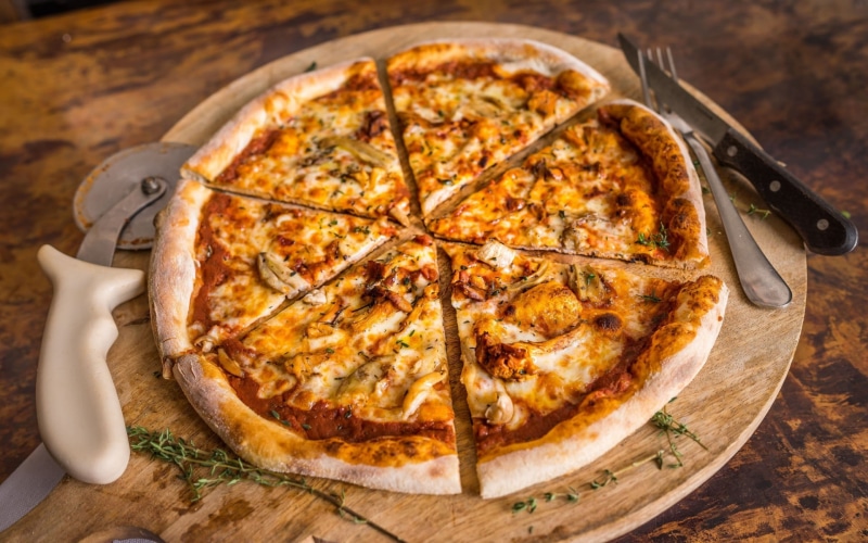 food, knives, 1080P, pizza