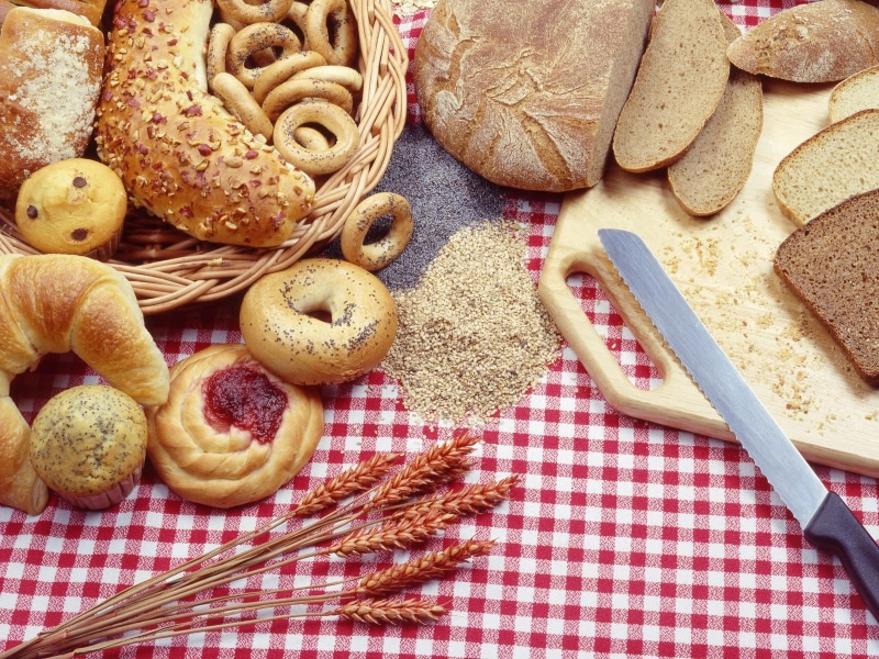 assorted, table knife, kitchen utensil, pastry, choice, table, still life, bun, freshness, sweet food, loaf of Bread, slice, cultures, brown, whole Wheat