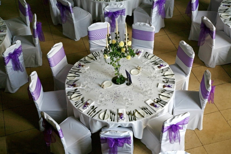 decor, silverware, white table, tablecloth, dining, freshness, banquet, arrangement, party - Social Event, decoration, flower, glass, crockery, chair, event