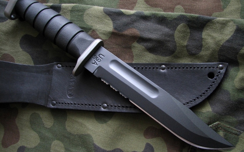 belt, equipment, knife, personal accessory, still life, aggression, indoors, no people, communication, leather, high angle view, weapon, hunting, metal