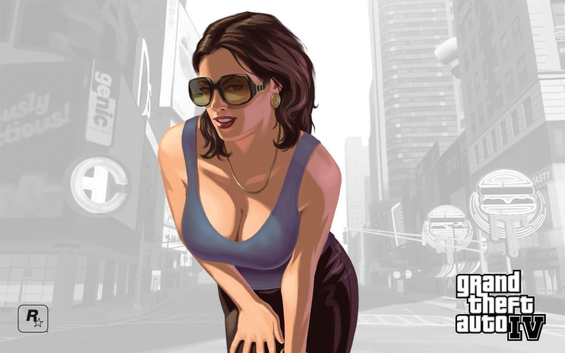 auto, grand, games, iv, hot, babe, theft, 1080P