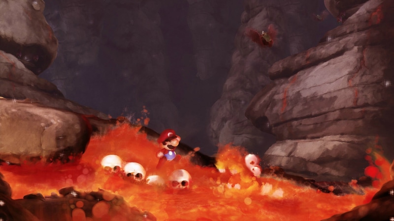 rock, 1080P, mountain, fire - natural phenomenon, game, full length, bros, heat - temperature, nature, people, smoke - physical structure, swimming, cave