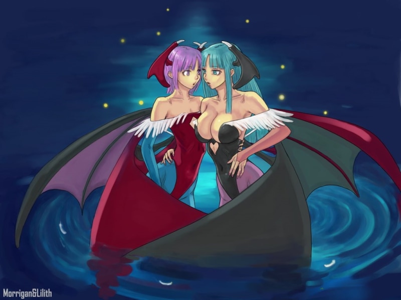 hot, morrigan, Morrigan Aensland, hd, aensland, anime, 480P, art, x, Darkstalkers