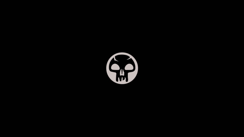 minimalism, Trading Card Games, Magic: The Gathering, simple, skull, 1080P, black background