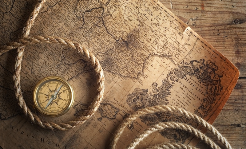 rope, single Object, discovery, paper, direction, architecture, old-fashioned, ancient, antique, west - Direction, sailing, guidance, the past, high angle view