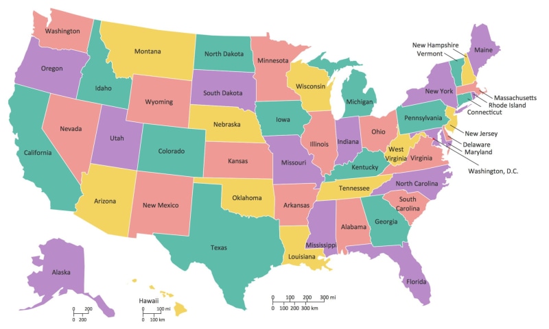 USA, Map, Misc, United States Of America Map, Map Of The Usa, 1080P, Usa Map