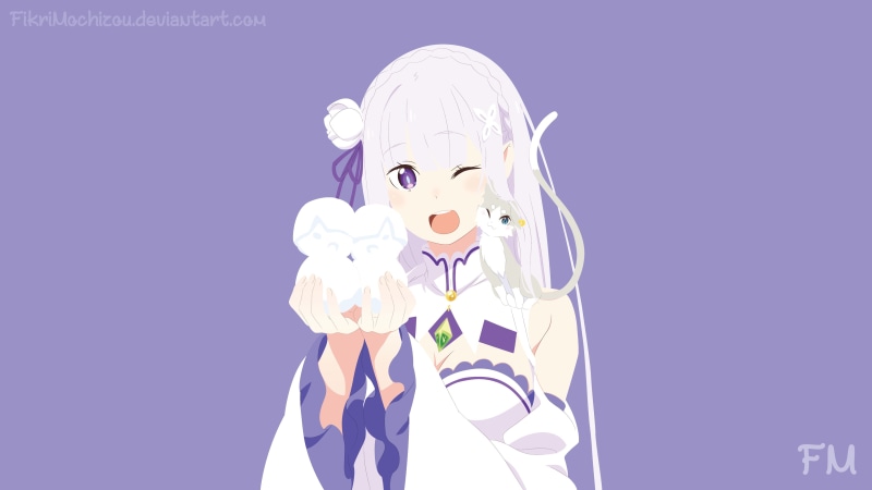 Emilia (Re:ZERO), 4K, Re:ZERO -Starting Life in Another World-, Anime, Pack (Re:ZERO)