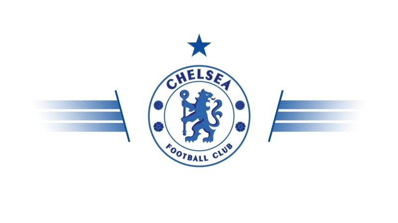 white background, indoors, cut out, Premier League, Chelsea FC, single object, representation, shape, studio shot, sign, badge, no people, symbol, copy space