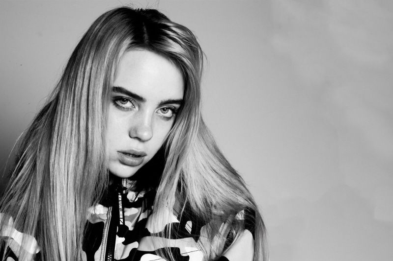 1080P, Singer, Billie Eilish, Black and White, American, Singers
