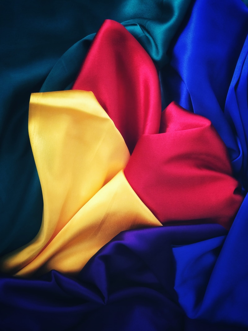 cushion, silk, softness, close-up, vibrant color, flora, photo, blue, smartphone photography, studio shot, flower arrangement, cloth, backgrounds, brightly lit