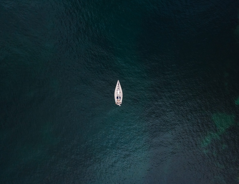 birdview, summer, atlantic, ship, fromwhereidrone, sailboat, body, upintheair, minimal, high angle view, day, white, daytime, drone view, seagull, beauty in nature