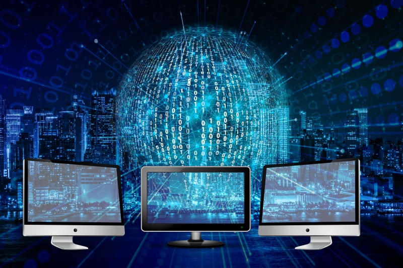 programming, communication, internet, www, data, glowing, futuristic, presentation, global communications, no people, keyboard, screen, manhattan, computer science