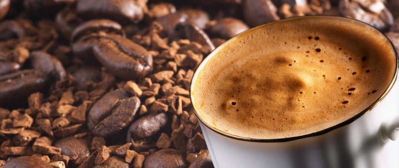 refreshment, close-up, no people, freshness, brown, food and drink, coffee cup, latte, coffee beans, drink, still life, roasted coffee bean, mug, white