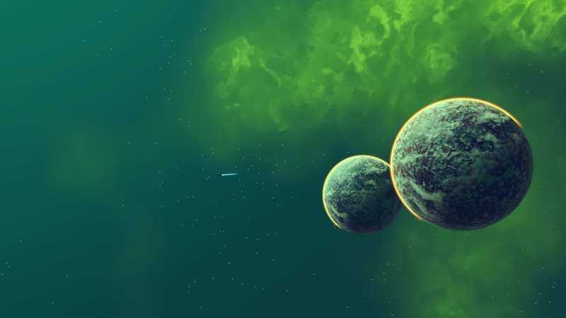 spaceship, beauty in nature, space, tranquility, day, no people, 1080P, sphere, digital art, close-up, nebula, planetary, green color, bubble, space art