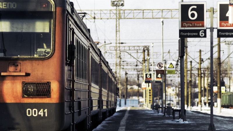 Russia, public Transportation, text, urban Scene, street, sign, built structure, winter, city Life, train - vehicle, photography, bokeh, outdoors, Olympus