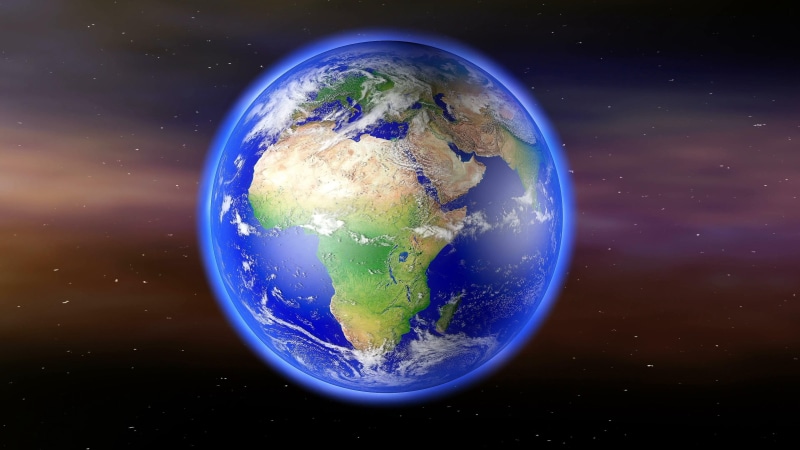 earth, africa, cosmos, blue planet, stars, 4K, universe