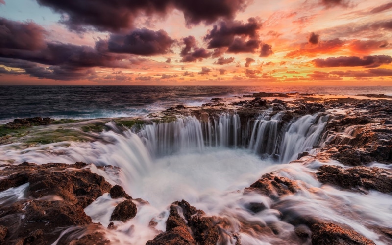 cloud - sky, scenics - nature, power in nature, outdoors, horizon over water, 4K, desktop, waterfalls, waves, northwest, rock - object, africa, coast