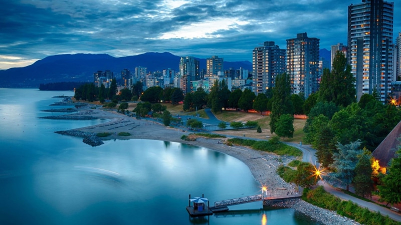 cityscape, nature, vancouver, british columbia, tree, water, city, downtown, nautical vessel, building exterior, mount scenery, north america, sea, travel destinations
