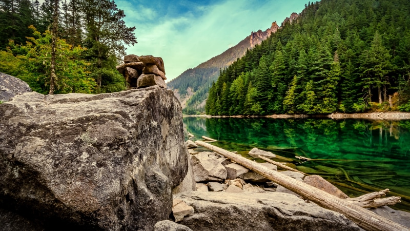 rock - Object, Sigma, river, Trees, lindeman, 4K, Turquoise, Creek, BC, POV, Shoreline, mountain, Landscape, tree, Boulders, photo, Outdoors, rock, Lindeman Lake