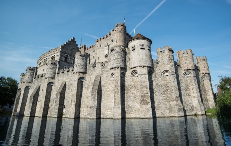 gray, sky, no people, Castle, built Structure, travel, day, water, Old, nature, reflection, fortress, landmarks, daytime, travel destinations, the past