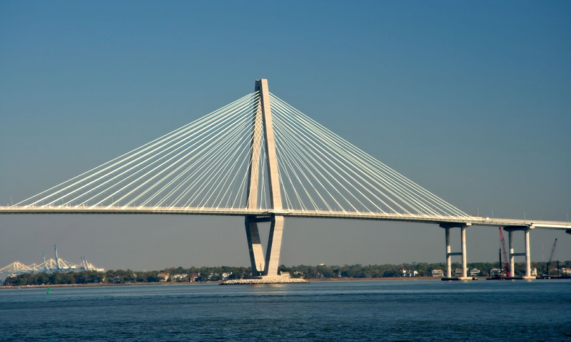 famous Place, urban Scene, public domain, sea, outdoors, charleston, Bridge, sky, river, engineering, carolina, bay, photos, connection, travel destinations