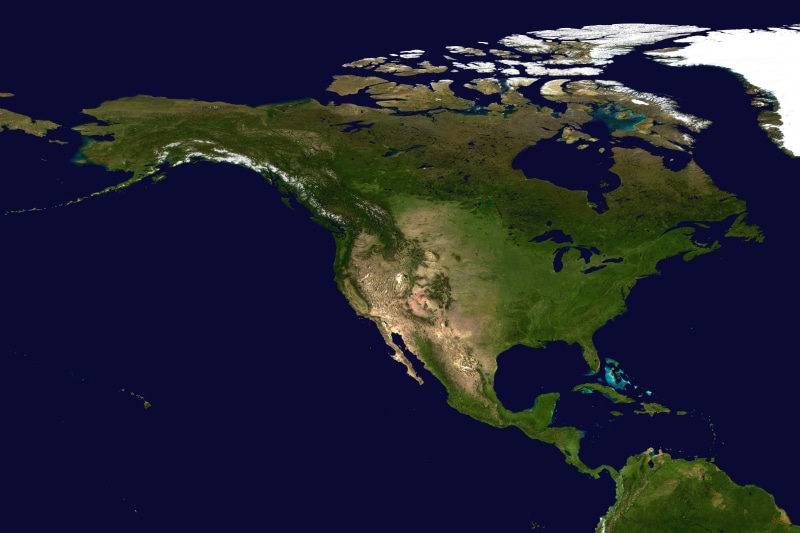 planet earth, physical geography, space, black background, sky, travel, North America, satellite view, green color, nature, planet - space, topography