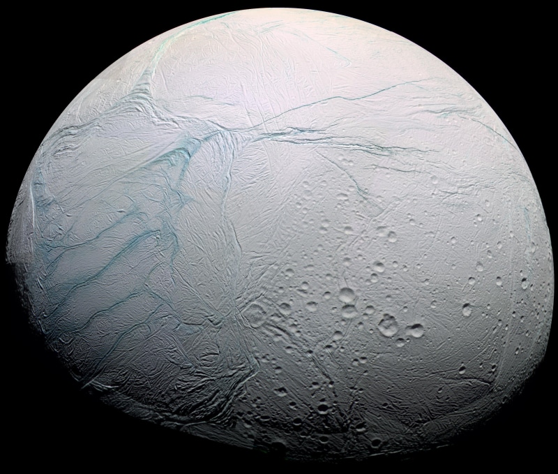 sky, planet, satellite, 2K, single object, textured, Enceladus, studio shot, shape, nature, sphere, no people, geometric shape, pattern, science, close-up