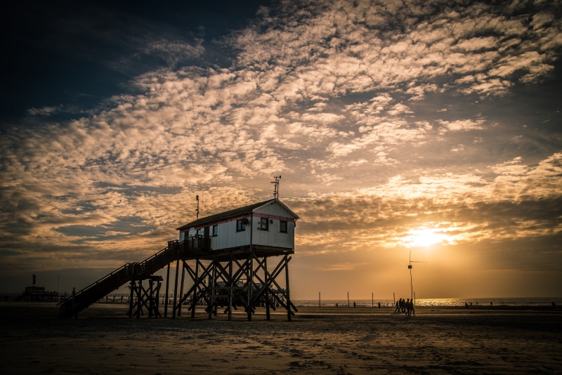 sand beach, peter ording, st peter-ording, sea, sunset, national park, world heritage sea, nature, st-peter-ording, security, architecture, scenics - nature