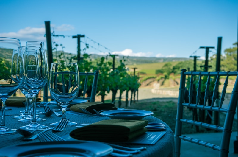napa, wineglass, glasses, place setting, dining table, scenic, 5K, table, tourism, empty, napa valley, furniture, drink, no people, glass, romantic, vineyard
