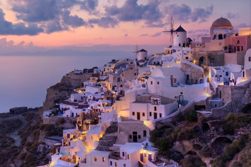 built structure, no people, cloud - sky, 2K, sea, town, nature, sunset, building exterior, horizon over water, sky, residential district, travel destinations