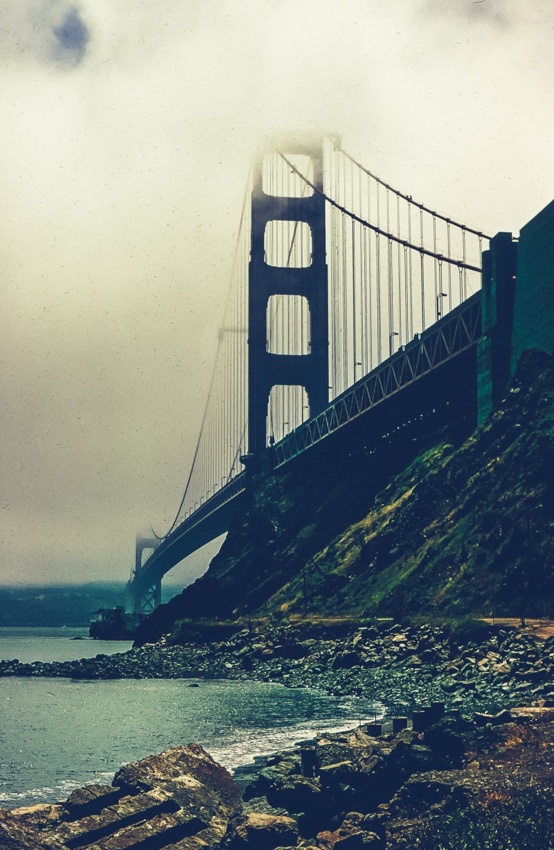 cable, water, golden gate, usa, city, railing, point, mountains, gate, engineering, america, ocean, built structure, beach, nature, day, landmark, travel destinations