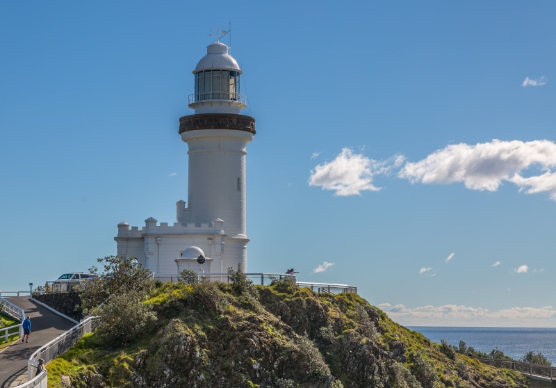 australia, direction, cliff, beacon, near, 2K, guidance, tower, sea, day, landmark, coastline, cloud - sky, white, plant, nature, building, navigation