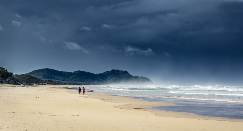 men, full length, coast, seaside, wave, 2K, storm, byron bay, sea, seascape, weather, outdoors, cloud - sky, sky, scenics - nature, dark, clouds, water