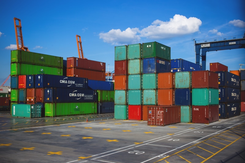 sea, transportation, commercial dock, day, warehouse, shipping, distribution warehouse, baltic, no people, cargo container, poland, gdynia, crane, harbor