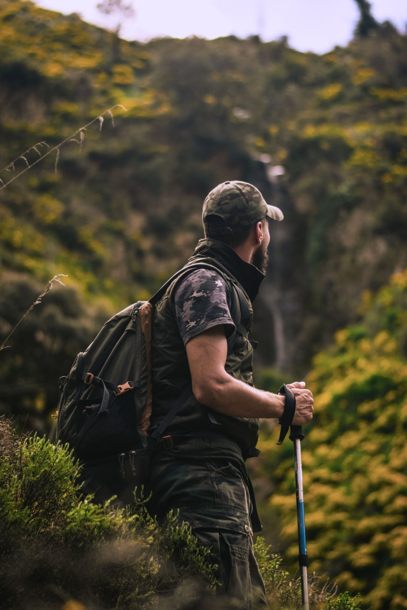 one person, hiker, land, boot camp, day, activity, forest, daylight, standing, environment, wearing, grass, leisure activity, 5K, middle, real people