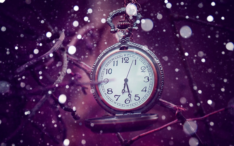 clockwork, clocks, year, plant, purple, old, no people, clock hand, clock Face, bokeh, number, old-fashioned, new Years Day, decoration, midnight, clock