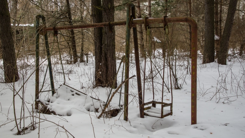 chernobyl, tranquility, broken, rust, winter, 5K, field, plant, radioactive, bare tree, tree, forgotten, tree trunk, abandoned, outdoors, disaster, preschool