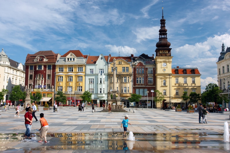 group of people, walking, republic, urban Scene, cloud - sky, outdoors, clouds, czech, street, tourism, masaryk, day, architecture, women, cityscape, Ostrava
