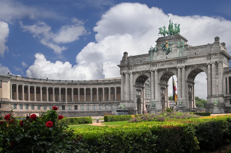 neo-classical, capital Cities, city, day, Brussels, low angle view, travel, Clouds, landmarks, tourism, architecture, architecture And Buildings, no people