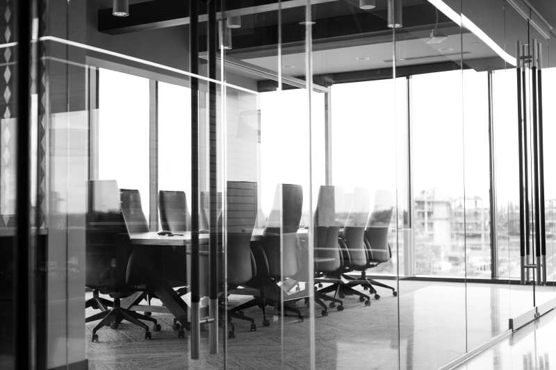 grand piano, reflection, glass, no people, table, seat, window, board room, music, conference room, office, indoors, airport, tiled floor, empty, photography