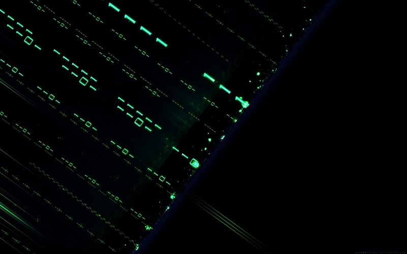 low angle view, binary, pattern, lighting equipment, glowing, light - natural phenomenon, laser,  Matrix, green color, nature, architecture, illuminated