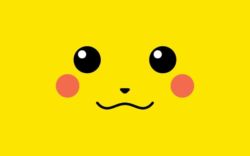 copy space, studio shot, creativity, face, Pikachu, positive emotion, yellow background, pokemon, emotion, no people, close-up, love, happiness, smiling